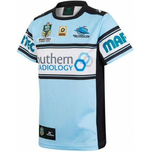 Cronulla Sharks NRL Premiers Home Jersey Mens Ladies and Kids 